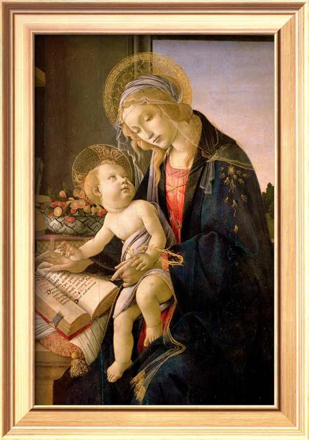 The Virgin Teaching The Infant Jesus To Read - Sandro Botticelli painting on canvas